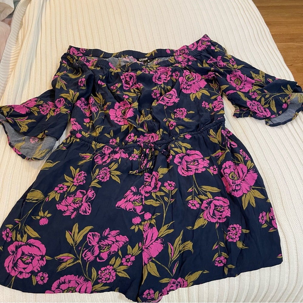 Express floral stretch romper